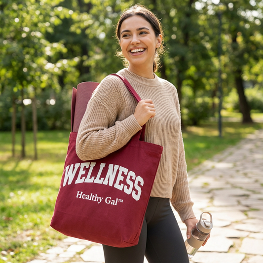 The Wellness Club Tote | Crimson