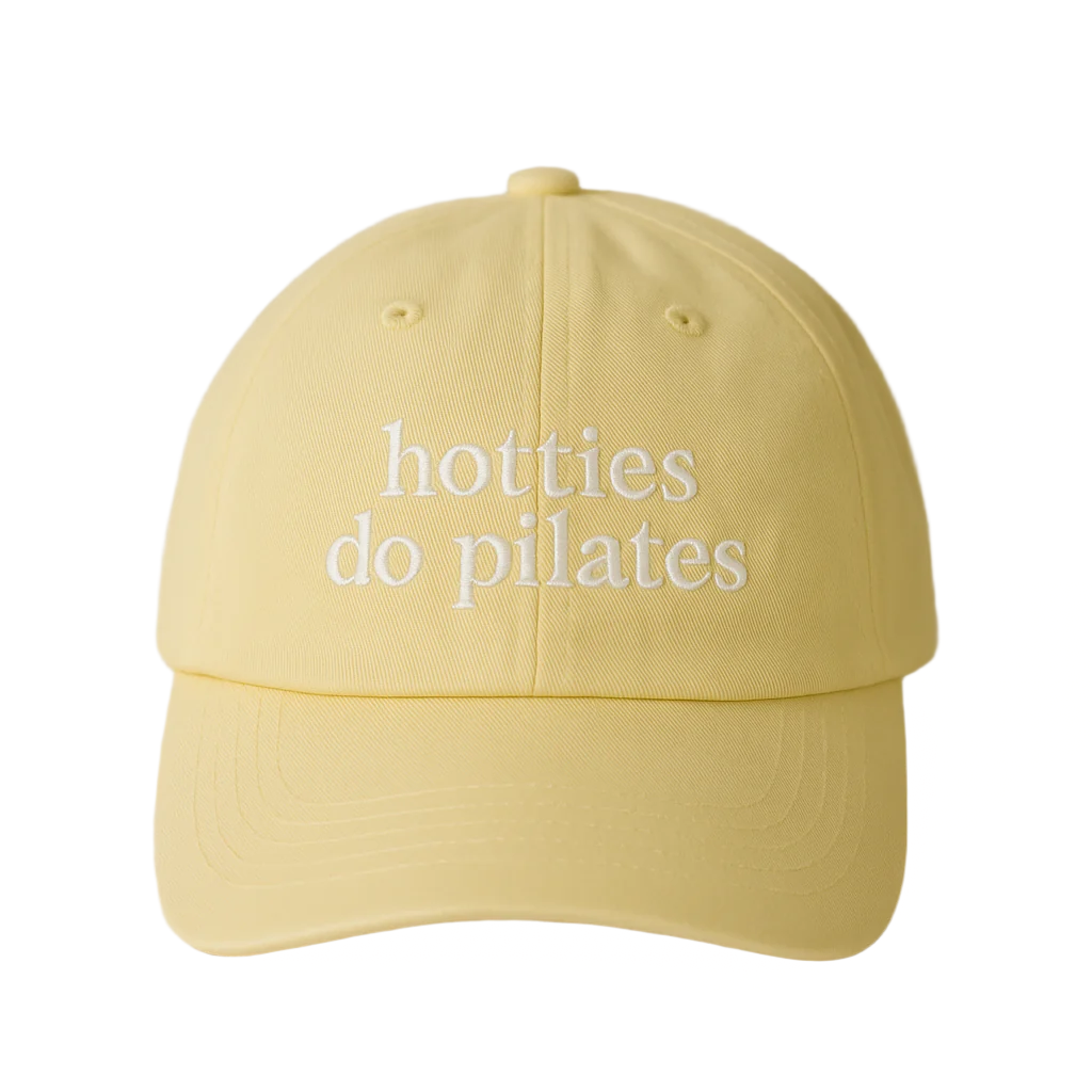 NEW! Hotties Do Pilates Baseball Cap | Butter Yellow